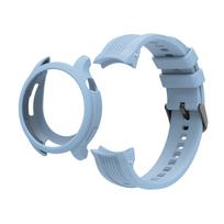 Silicone Strap+Case For Amazfit Balance Adjustable Sports Watchband Smart Watch Anti-fall Scratch Bracelet Watch Case Set Accessories šviesiai mėlyna spalva