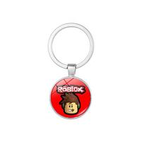 Roblox Game Character Key Ring Glass Dome Key Ring Gamer Accessory For Game Fans Kids Adults Collectible Holiday Gift Premium Quality 2.5cm white