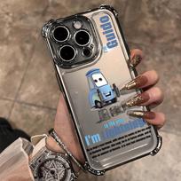 KARŠTI Automobiliukai L-Žaibas M-Makvynas Metalizuotas telefono dėklas iPhone 17 17e 16e 16 15 14 13 12 11 Pro Max XSMax Mini Air Plus Anti-Drop iPhone 15 Pro