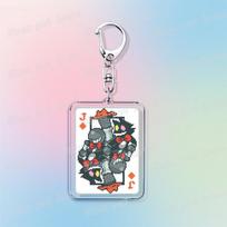Deltarune Poker Cards Keychain Accessories Bag Charms Chibi Game TennaKeychains Womens Keyrings Jewelry Fans Freinds Gift white