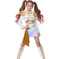 Halloween K-POP Witch Hunters cos costume Mirazoe Rumi gradual change children's song costume white 150cm (children) white
