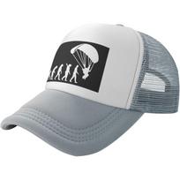 Paragliding Evolution Trucker Hat Polyester Mesh Baseball Snapback Cap for Adults Casual XS（old） white