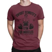 Dwight Schrute Gym For Muscles The Office Merch Unisex Unisex T Shirts Pure Cotton Tee Graphic Printing Tshirt Clothing M black