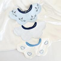 3pcs Set Absorbent Drool Bibs Breathable Summer Bibs Bibs for Baby Girl Boy  for Toddler Feeding Set 5 - 3pcs white