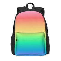 Aqua Ombre Kuprinė Paaugliams Mėlyna Ir Violetinė Lengvos Kuprinės Poliesteris Kawaii Mokyklinės Kuprinės Universitetui Individualus Kuprinė 36x32x10cm