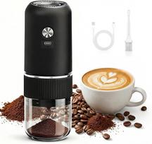 Electric Coffee Grinders, Rechargeable Adjustable Coarseness, Small Coffee Grinder for Travel, Camping juoda