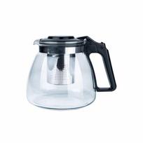Heat Resistant Strainer Tea Kettle with Filter Kung Fu Teaware Household Glass Teapot  Office 1L Kettle black