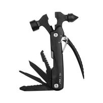 12-in-1 Multitool Hammer Portable Survival Tool Camping Pliers Outdoor Survival Gear Folding Tool Hammer Mini Gifts for Men New black