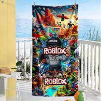 Roblox Beach Towel High Absorbency & Quick-Dry Comfortable Lightweight Portable for Swimming,Beach,Camping, Travel, Beach Accessories,Gym 70cmx140cm(27x55inch)
