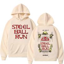 2026 Anime Jojo Bizarre Adventure STEEL BALL RUN Gobtuvai Unisex Drabužiai Madingi Gobtuviniai Marškinėliai Ilgomis Rankovėmis Megztinis Gatvės Stiliaus XL beige