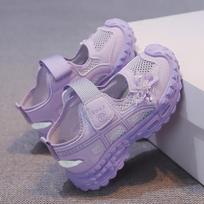 2026 Kids' Breathable Mesh Mary Jane Sports Sandals, Closed-Toe, Soft Sole 31 violetinė