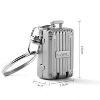 Exquisite Luggage Keychain Foldable Rotary Stainless Steel Nail Clippers Toenail Fingernail Trimmer Tool gray