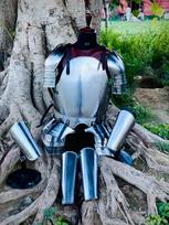 Steel Warrior Outfit Medieval Battle Armor for LARP Reenactment Cosplay gray