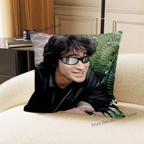 Band K-Kino Viktor Tsoi Pillow Case Ultra Soft Skin Friendly Fabric Cloud Like Comfort & Concealed Zipper 30cmx30cm(12x12Inch) black