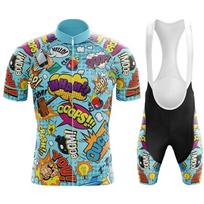 Pro Team Cycling Clothing Man's Summer MTB Bike Suit Short Sleeve Bike Clothes Ropa Ciclismo Hombre Cartoon Cycling Jersey Sets Asian size-4XL