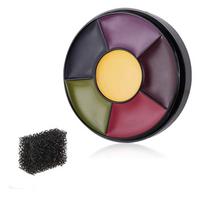 Bruise Makeup Set 6-Color Body Oil Paint Halloween SFX Makeup Sponge 1 pcs gray