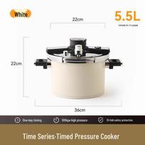 Kimscook Universal Explosion-Proof Pressure Cooker: New Model, Large Capacity, Household Wok. beige