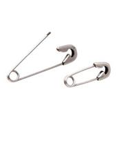 Xpier Safety Pin Piercing Silver Earrings X-E18171 A 4.0Cm