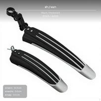 2Piece trail Bike Mudguard Set, Quick Release, Universal Fit, Black Blue With Tool Black Grey gray