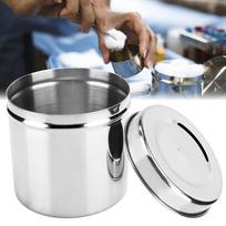Stainless Steel Medicine Ointment Jar Dressing Cotton Anti Iodine Container For Hospital Beauty Salon gray