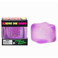 Needoh Ice Block Cube Mini Maltose Slow Rebound Pressure Relief Squishy Squeeze Toy Stress Calming Desk Accessory Decompression pink