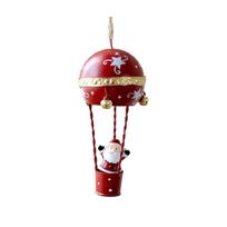 Christmas Tree Decoration, Hot Air Balloon Form Hanging Ornament for Home, Shop, Doorway, and Holiday Party Venues raudona