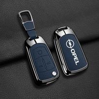 Metalinė Odinė Automobilio Raktų Dėklas Dangtelis Korpusas Opel OPC Vauxhall Astra Corsa Insignia Mokka Encore Vectra Zafira Meriva Priedams black