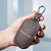 Išmaniojo automobilio rakto dėklas Dangtelis Piniginė Raktų pakabukas Dėklas Mercedes Benz W203 W204 W205 W176 W211 W212 W213 GLA GLC Automobilio Aksesuarai ruda