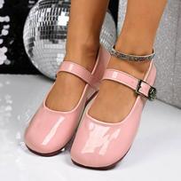 Women Patent Leather Mary Jane Flats Square Toe Ankle Strap Buckle Comfortable Walking Shoes For Office School Daily Wear 38 brown