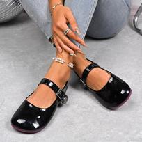 Women Patent Leather Mary Jane Flats Square Toe Ankle Strap Buckle Comfortable Walking Shoes For Office School Daily Wear 41 brown