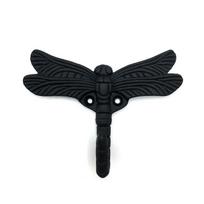 Dragonfly Wall Mounted Coat Hooks Behind Door Single Hook for Entryway Living Room Wardrobe Hat Hanging Rack juoda