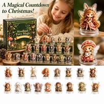 2D Forest Christmas Advent Calendar for Kids with Holiday Countdown One Size black