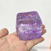 Glitter Squishy Ice Cube Maltose Fidgets Toys Soft Mochi Anti Stress Squeeze Toy Transparent Square Decompression Gifts 2 Sold