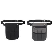 Adjustable Waist Organizer Fanny Pack Utility Tool Bag Portable Storage Pouch for Nurses Cleaners Technicians Service Workers black