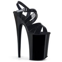 Crossdresser Gladiator Pumps Women Wedding Shoes Sexy 23cm Ultra High Thin Heels 13cm Platform Cosplay Sandals Sandalias Mujer 40 juoda