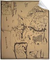 Blanket Middle Earth Map Throw  Ultra Soft Velvet  Lightweight Bed  Quilt Durable Home Decor Fleece #(1) 75X95CM pilka spalva