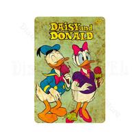 Retro metalinis skardinis ženklas Donaldas Antis skardinė plokštelė metalinis plakatas animacinis skardinė plokštelė metalinis ženklas vyro urvui klubo dekoravimui 30x40cm(11.8x15.7inch)