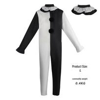 Helovino klouno kostiumas - Unisex Cosplay suaugusiems ir vaikams, Siaubo vaidmenų žaidimo scenos apranga Child 110 white