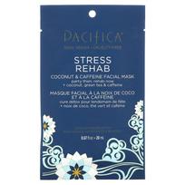 Pacifica, Stress Rehap, Coconut & Caffeine Beauty Facial Mask, 1 Sheet Mask, 0.67 fl oz (20 ml) gray