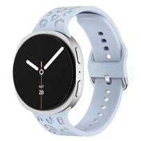 Sport Band for Samsung Galaxy watch 8/8 classic 46mm 44mm 40mm Engraved Leopard Wrist Belt Bracelets Correa Galaxy watch 8 Strap Galaxy8 classic 46mm šviesiai mėlyna spalva