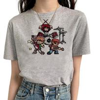 Scott Pilgrim TShirts Unisex Comic Anime Tee Female Unisexga Designer Streetwear Clothes 2XL gray