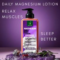 JAINIK Magnesium Daily Body Lotion for All Skin Types | Lavender Fragrance | Deep Hydration, Skin Repair & Smooth Texture | Nourishing Body Moist purple
