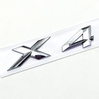 3D ABS Juodo Chromo Automobilio Raidės Galinės Bagažinės Ženklelis X4 Logotipas BMW X4 Lipdukas Emblema X4 Raidės Aksesuarai sidabras