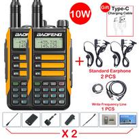 2 VNT NAUJAS Baofeng UV 16 Max V2 Didelės Galios Atnaujintas UV9R UV5R Radijo ryšio priemonė IP68 Vandeniui atsparus 50KM Ilgo Nuotolio Dvijuostis Mėgėjų Radijas