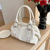 Fashion Rivet Women Shoulder Bag PU Leather Hot Girl Motorcycle Bag Bolsa Feminina Female Underarm Bag Ladies Big Handbag