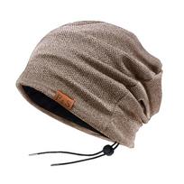 Unisex plona rudeninė ir žieminė miego kepurė vyrams ir moterims Suitable for head circumference 52-59 black