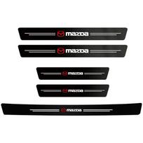 Universalūs 3D anglies pluošto automobilio durų slenksčių apsauginiai lipdukai Mazda 3 6 CX5 2 CX3 CX9 MX5 RX8 Axela Demio Atenza MS