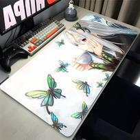 Mouse Pad Large Anime Re Zero Emilia Rem Desk Mat Xxl Office Gamer Cabinet Desktop Rubber Mousepad For Game Pc Keyboard Pad 800x300x2mm gray