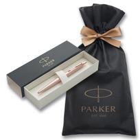 PARKER Jotter XL Ballpoint Pink Gold Medium with Brand Logo Wrapping Bag and Gift Premium Official 2122659ZV3 Pen, (PGT), Nib, Oil-Based Ink, Box, gray