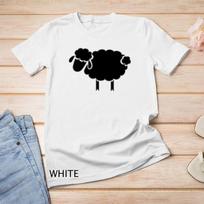 Juodos Avies Silueto Dizaino Marškinėliai Unisex Marškinėliai S white
